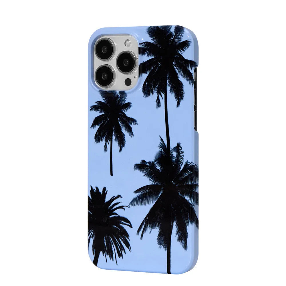 Summer coconut TPU phone case with bracket for iPhone 14 series, protective back cover