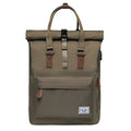 Casual polyester backpack in black, dark grey or green with under 20L capacity and internal computer pocket