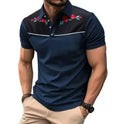Men's short sleeve polo shirt made from polyester mesh cloth with zipper decorations
