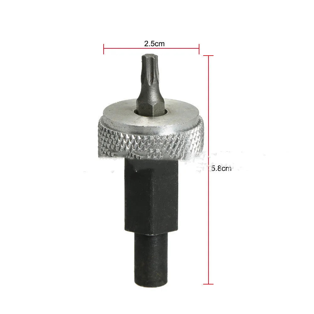 Ignition module wrench with knurled aluminium knob and carbon steel handle