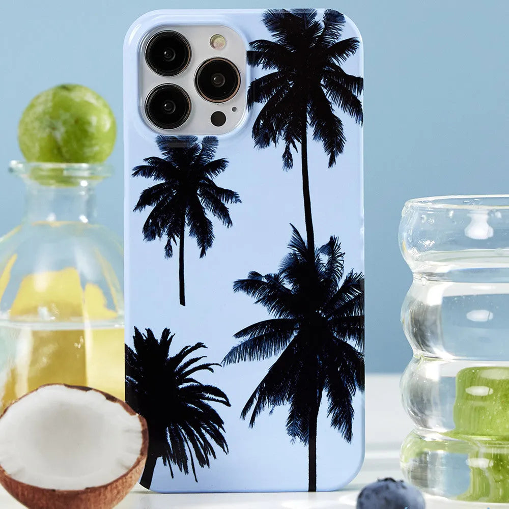 Summer coconut TPU phone case with bracket for iPhone 14 series, protective back cover