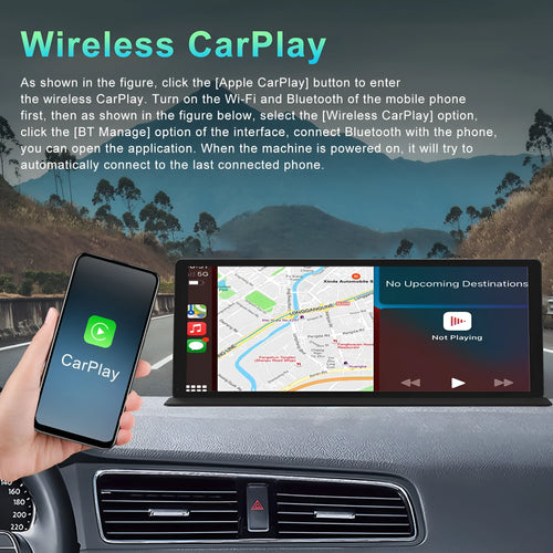 11.3 inch black plastic touch screen dashcam with GPS navigation on car centre console