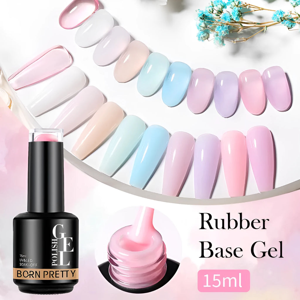 Transparent phototherapy gel polish bottle 15ml for shaping and reinforcement, multi colour options RB01 to RB019
