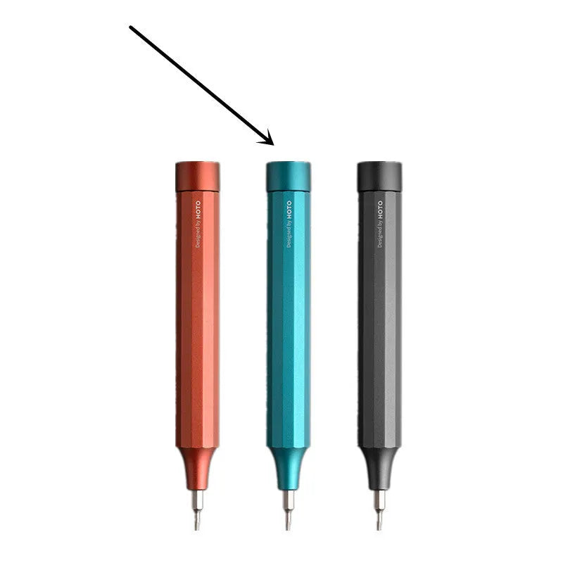 24-in-1 electronic repair screwdriver set with hexagonal handle and magnetic bit storage in black green grey red colours