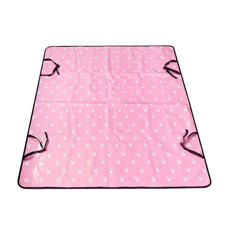 Cloth car pet mat for rear seat protection with water and dirt resistant properties for dogs