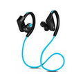 Wireless neck mounted Bluetooth earphones in black blue red colours