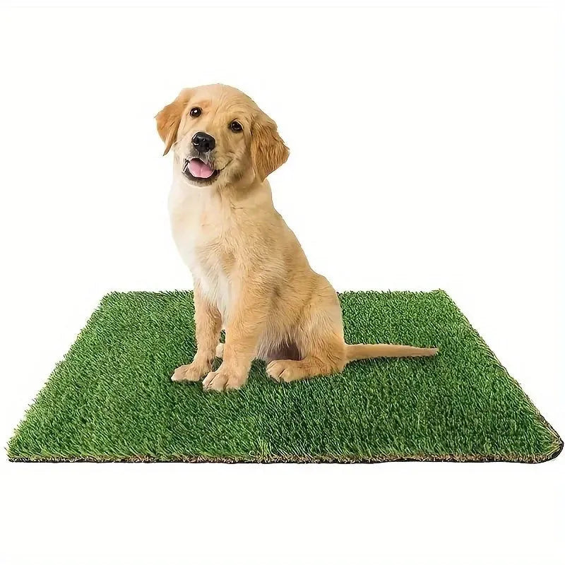 Artificial grass dog and cat toilet training mat in three size options for indoor use