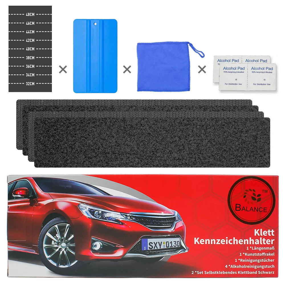 Self-adhesive license plate fixing tape right angle 100x500mm for car or motorcycle
