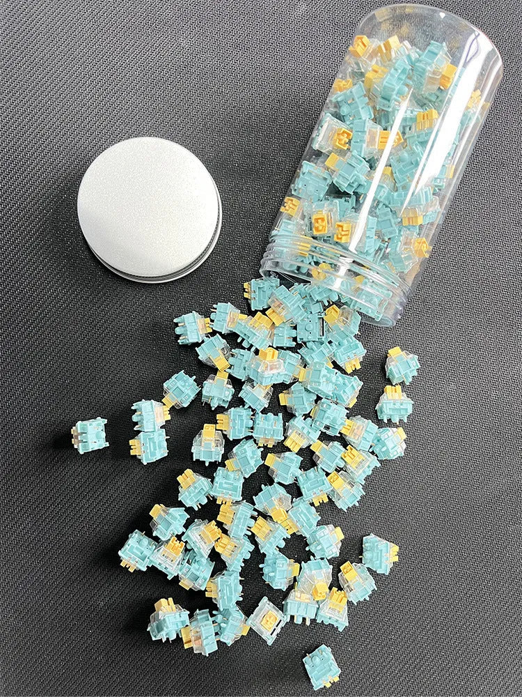 36 Sea Salt Lemon PRO Mute keyboard switches for mechanical keyboard replacement and DIY projects