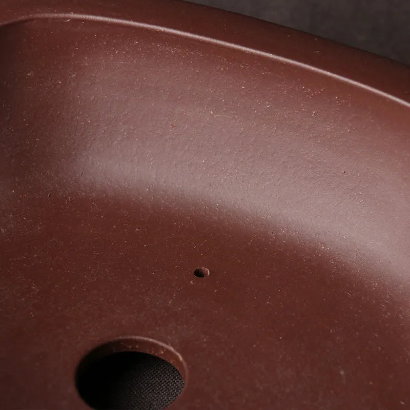Handmade purple clay classical Chinese style bonsai basin ceramic pot