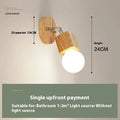 Modern circular mirror cabinet wall lamp with integrated LED light, 24cm diameter.