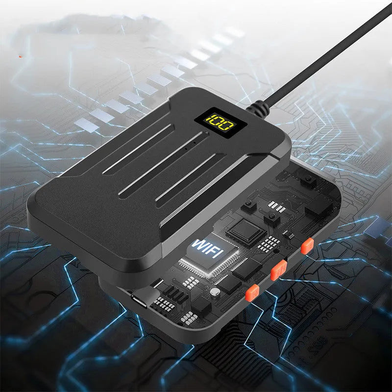 F300 wireless dual lens endoscope with 5.5mm and 8mm waterproof probes, magnet, and hook accessories