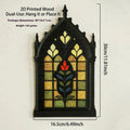 Black wooden Gothic style door frame wall mounted storage rack in three sizes