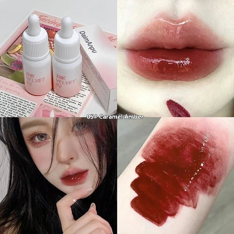 Mirror Lip Lacquer tube in 3.5g size from the Milk Huhoo series, showing shade options.