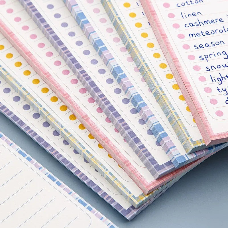 Ins Wind long note pad with 50 sheets 80g paper 91x256mm double tape paper cover