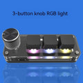 Custom mini keyboard with RGB backlighting and copy-paste buttons in black or white