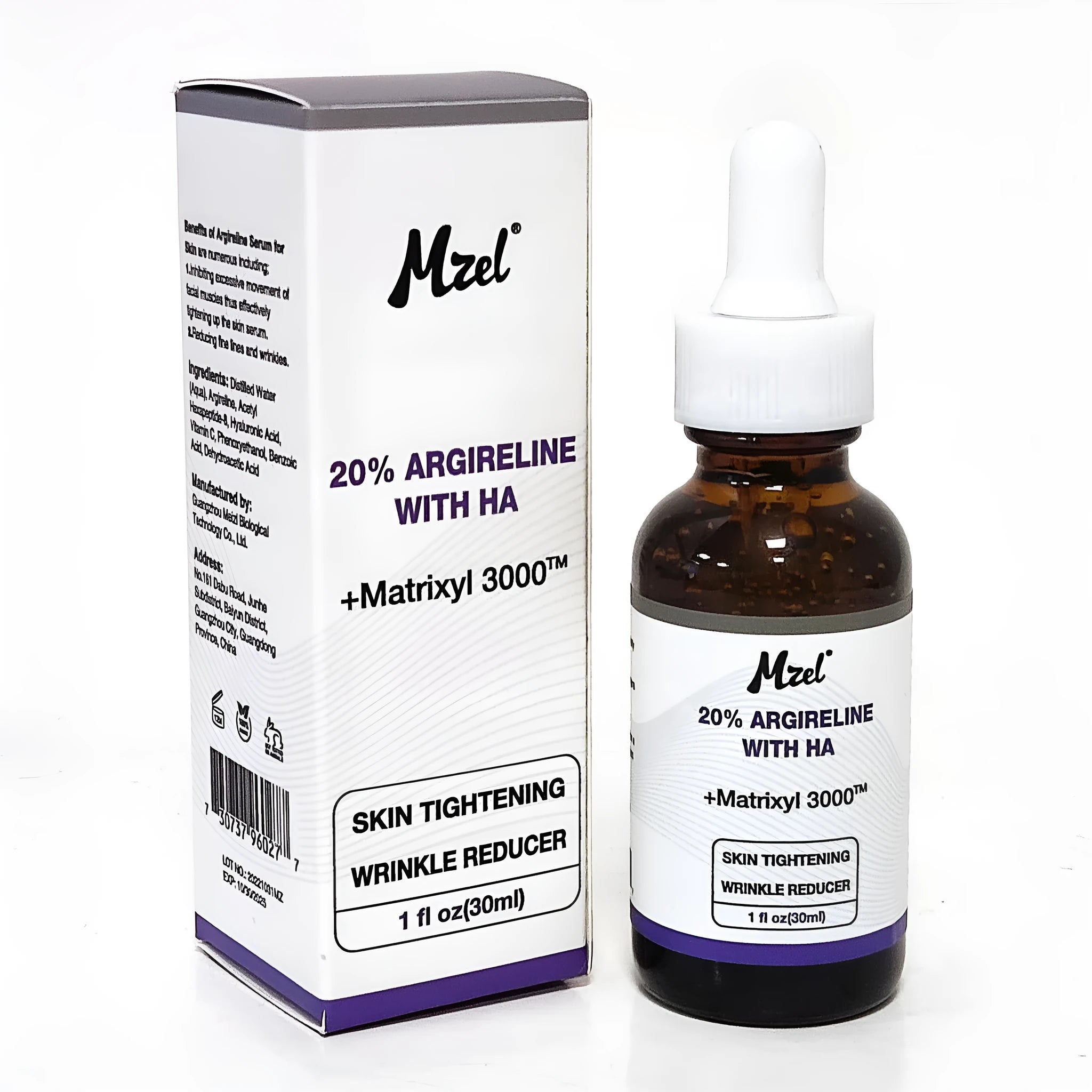30ml bottle of six-peptide firming anti-wrinkle moisturising liquid for facial skincare