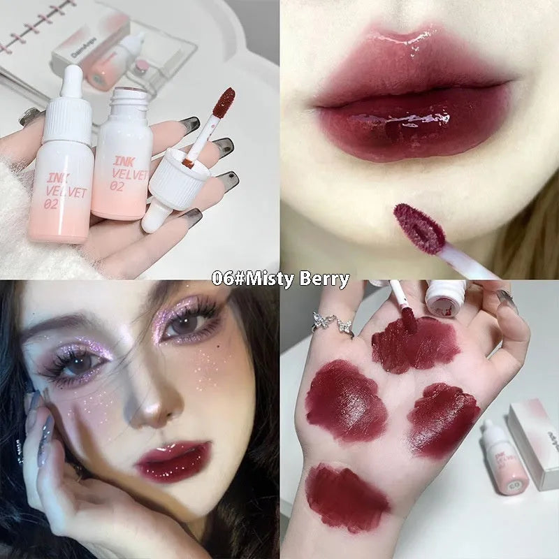 Mirror Lip Lacquer tube in 3.5g size from the Milk Huhoo series, showing shade options.