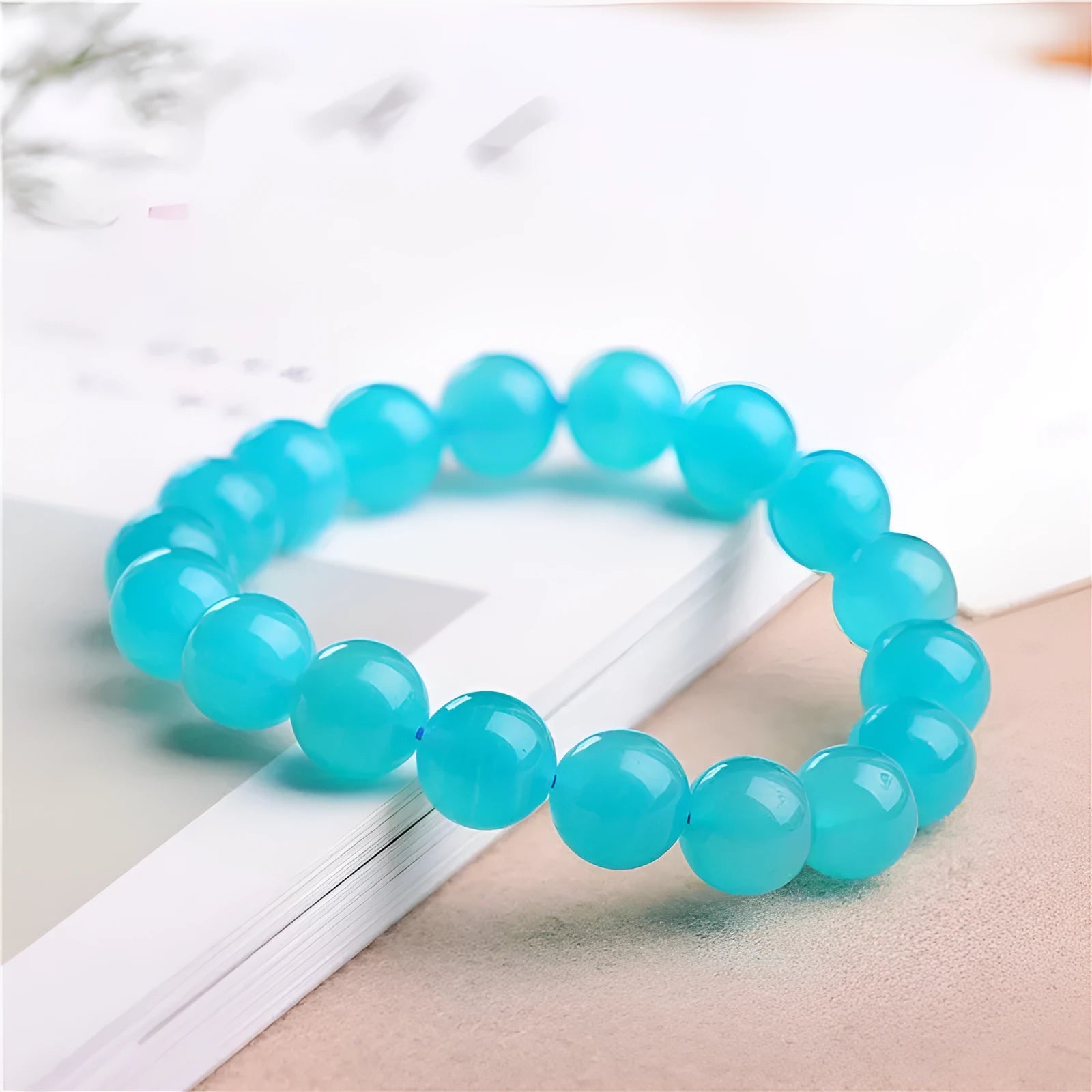 Grade 7A Amazonite scattered beads in ice colour with polishing treatment, showing natural gemstone variations