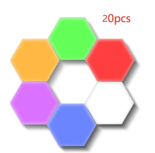 Helios modular honeycomb touch wall lamp with ABS shade and LED lighting