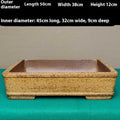 Straight shallow rectangular Yixing fine zisha purple sand flowerpot for plant cultivation