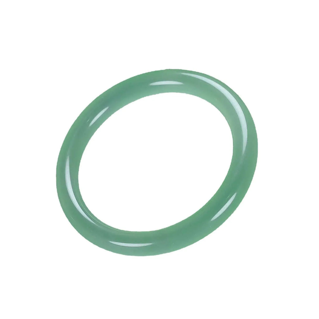Natural jade bracelet with polished floating flower pattern and auspicious cloud motif, available in multiple colours and sizes