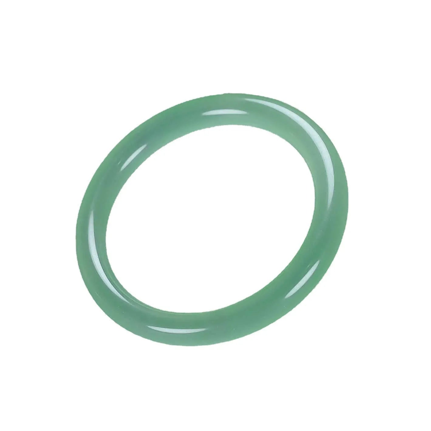 Natural jade bracelet with polished floating flower pattern and auspicious cloud motif, available in multiple colours and sizes