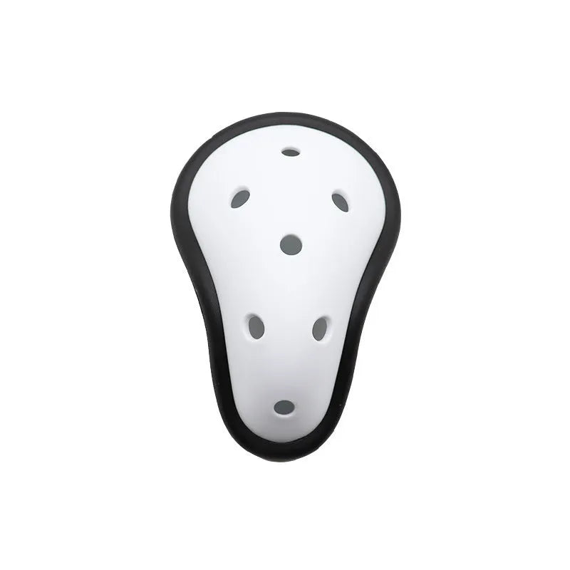 Rubber sports genital protector for adult and children, used in hockey rugby boxing.