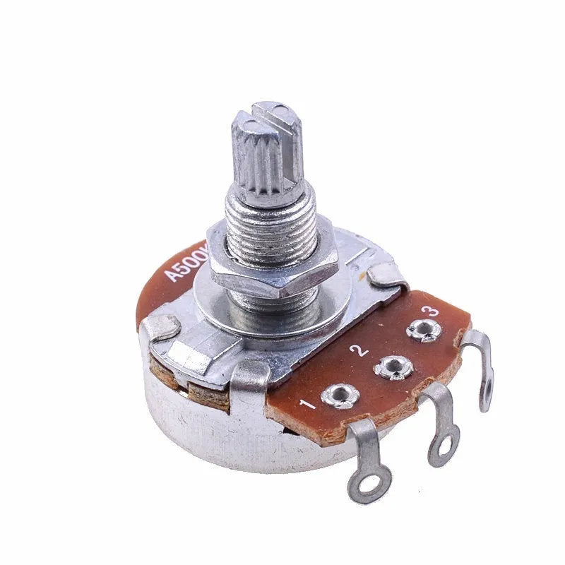 Silver metal electric guitar potentiometer knob for volume and tone control replacement