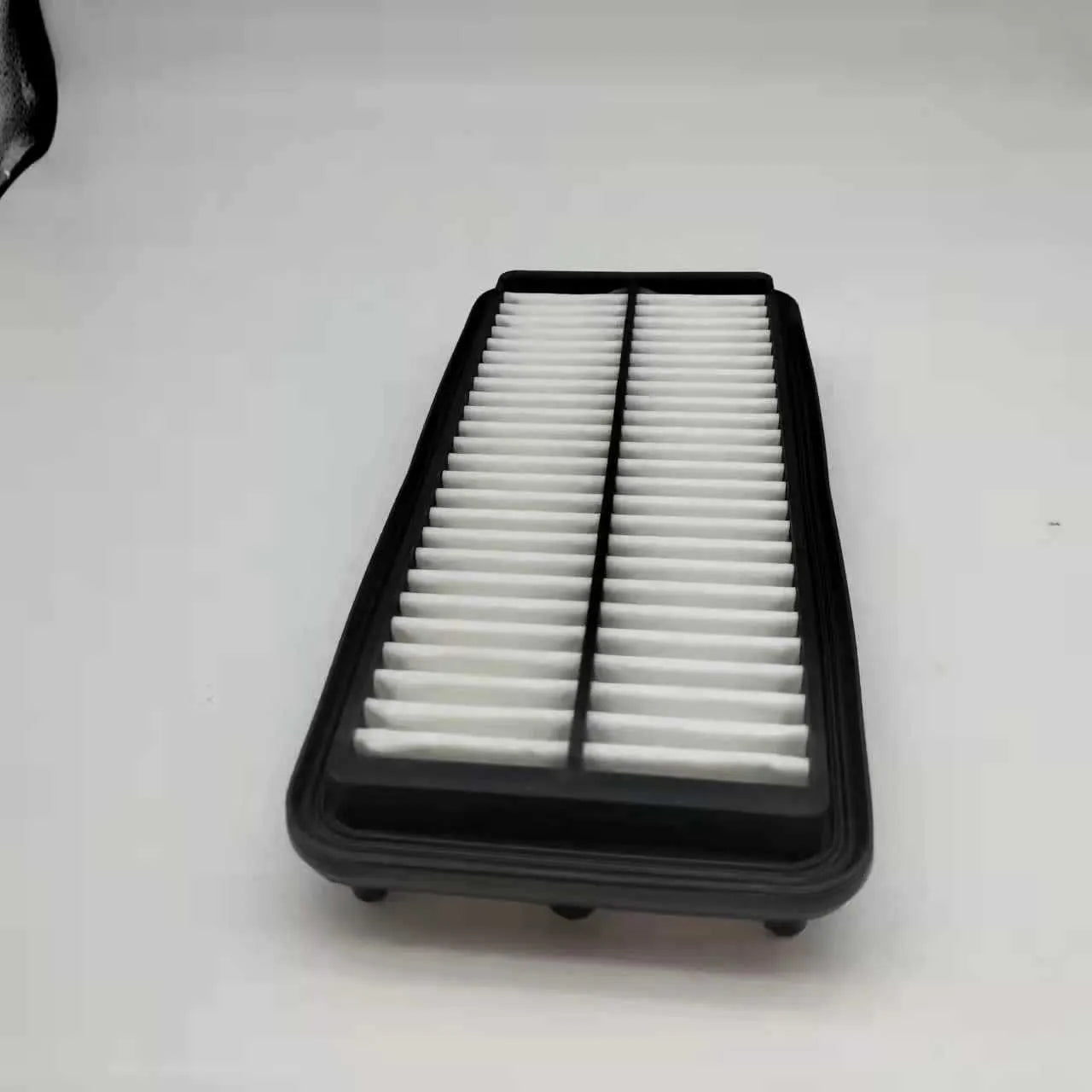 Black car air filter for Modern vehicles showing 256mm diameter dimensions