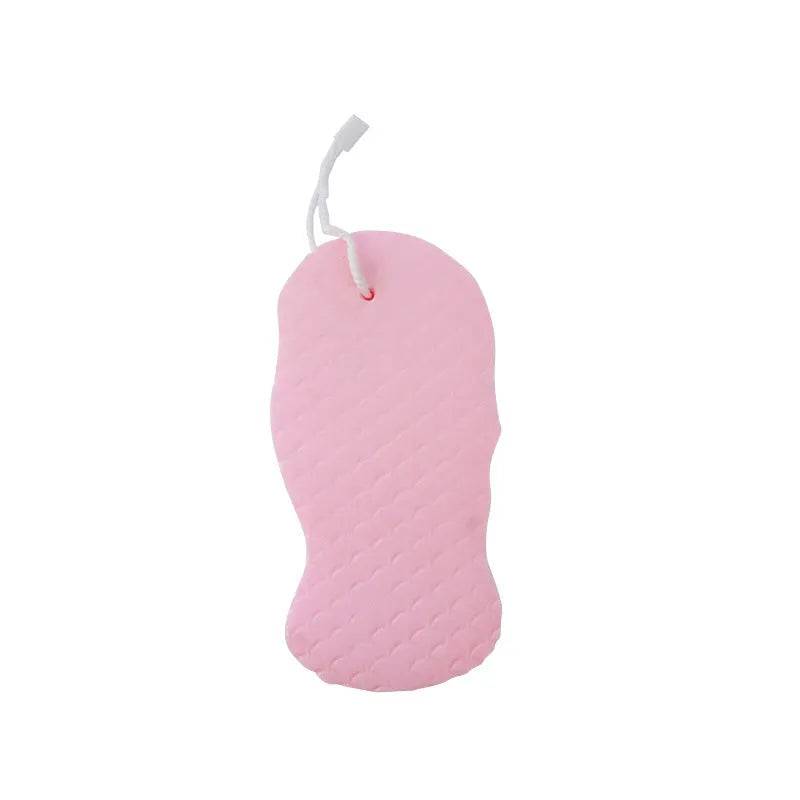 3D fish scale pattern bath sponge in multiple colours for gentle body exfoliation