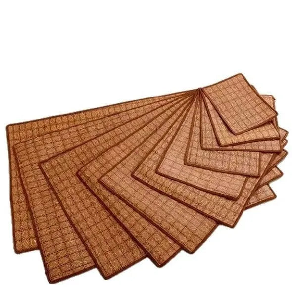 Brown rattan cooling mat for dogs in various sizes for summer use