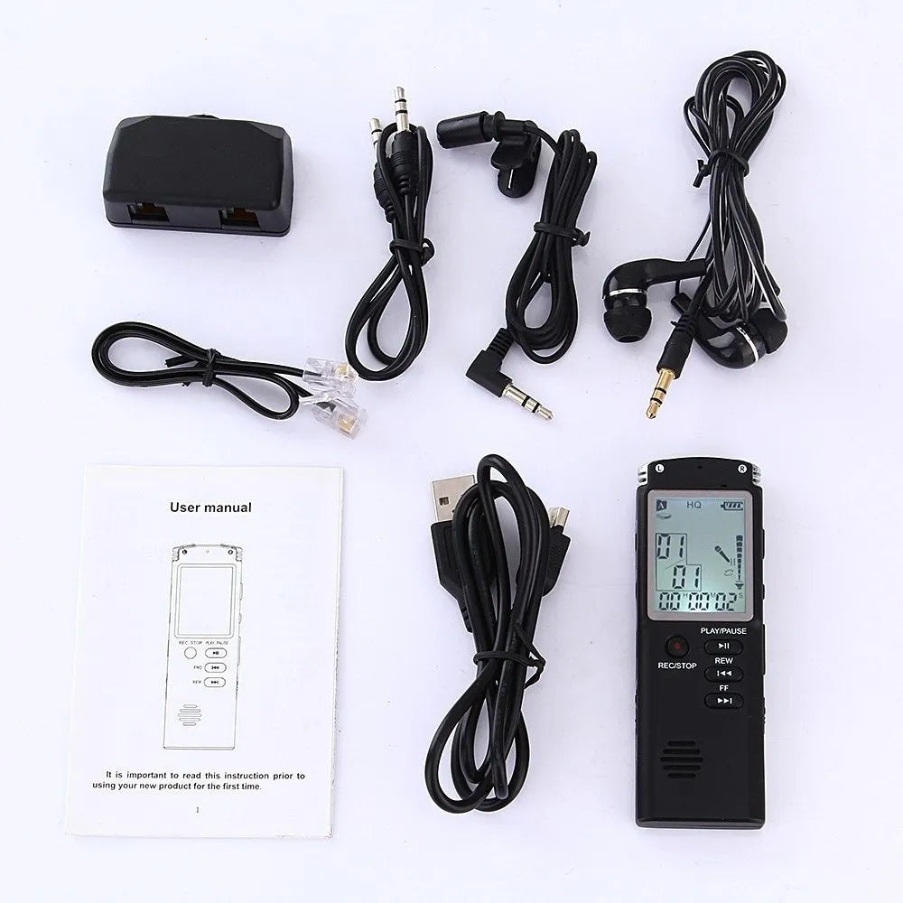 USB professional voice recorder with compact design and external microphone connection