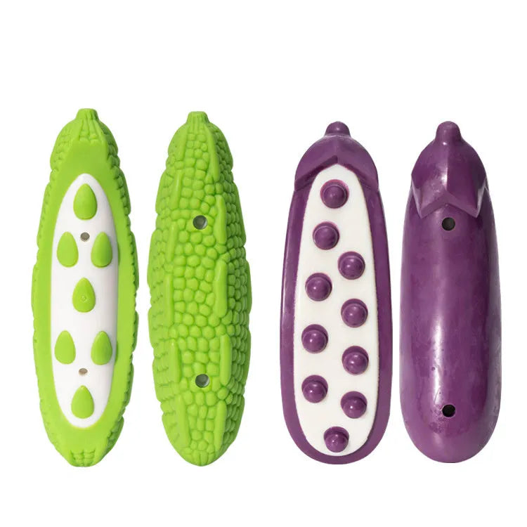 Large green simulation dog toy, meat-scented, resistant to biting teeth, for puppy training