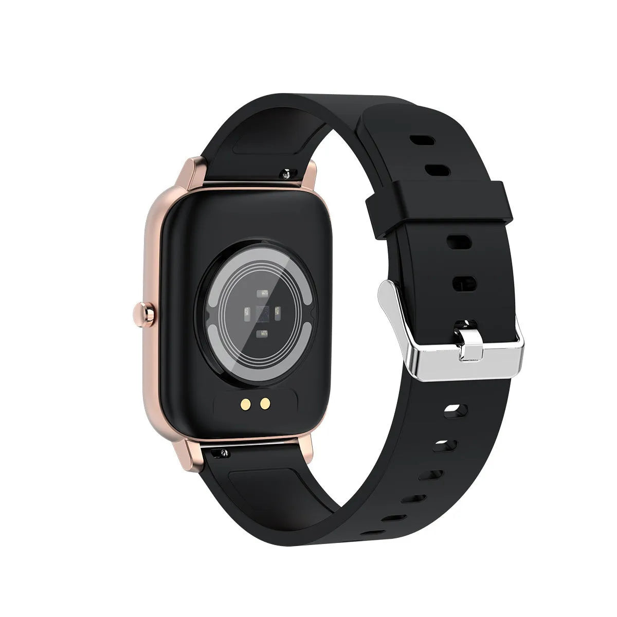 H80 smart watch with black silicone strap showing ECG and blood oxygen monitoring on screen