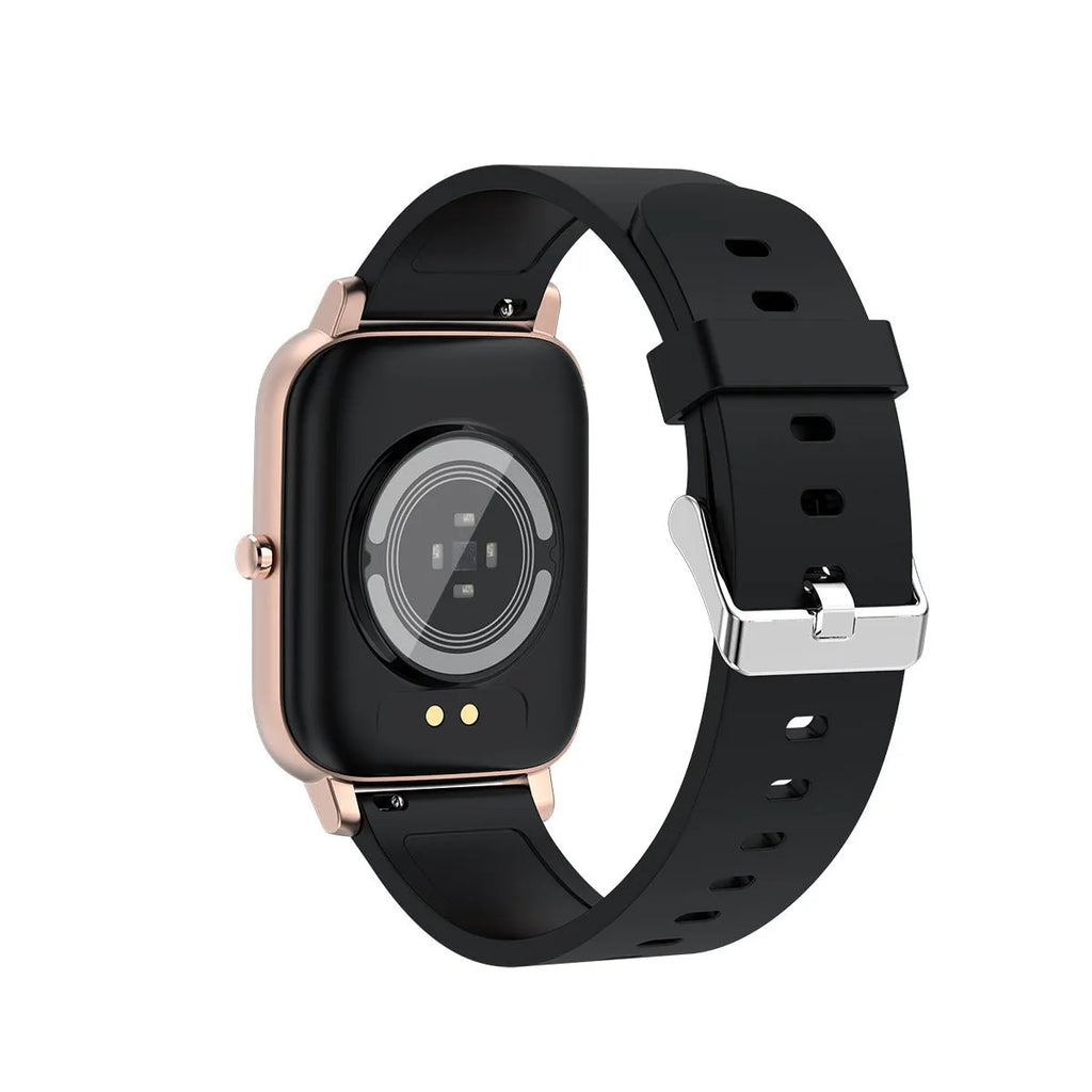H80 Fashion Sports Smart Watch with a black silicone strap and a 1.69-inch touch screen displaying health metrics.