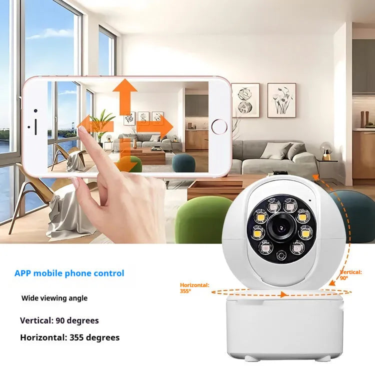 1080p HD home security camera with ceiling mount bracket on a white background