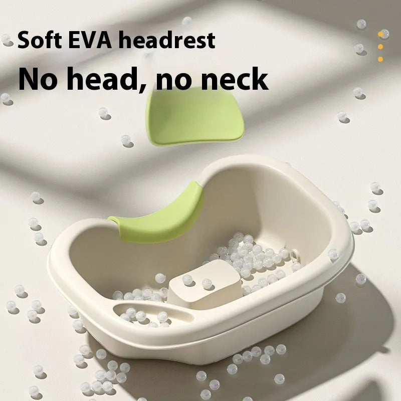 Light pink home lazy pregnant women lying in bed shampoo basin with head pad neck pillow and water pump