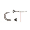 Sterling silver nail stud earrings in straight and curved punk styles on ear hooks