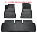 Tesla car floor mats with TPE footrest for Model 3, Y, X and S vehicles