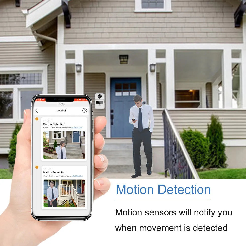 1080P video intercom doorbell system with colour HD camera and 7-inch or 10-inch display options