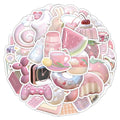 Light pink girl heart 3D decorative stickers showing realistic dimensional design