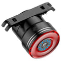 Smart brake sensing USB rechargeable bicycle taillight with black aluminium housing