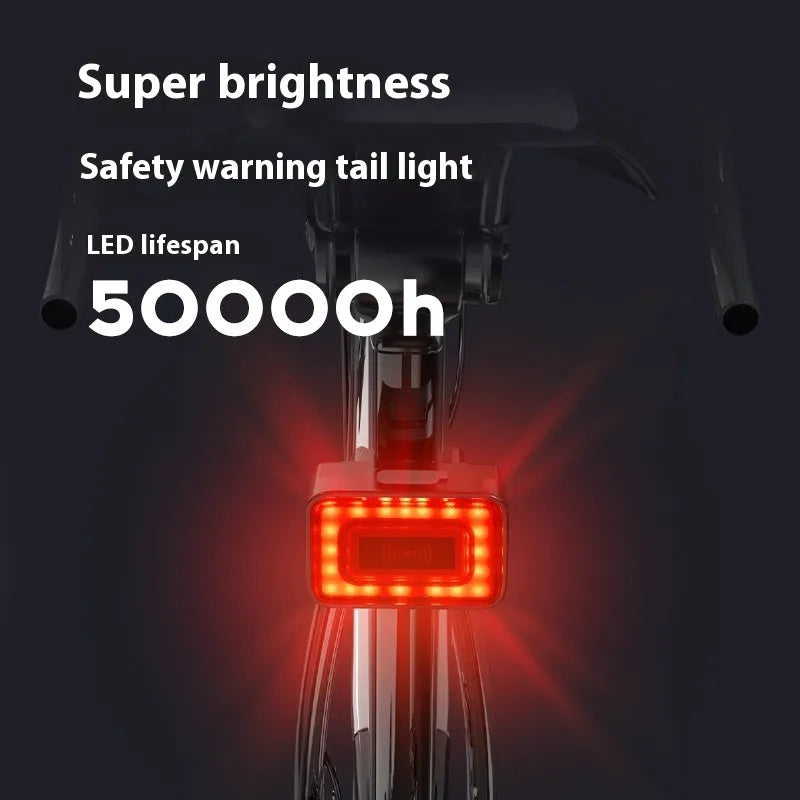 Radar detection bicycle taillight with dual bracket mounting and TYPE-C charging port