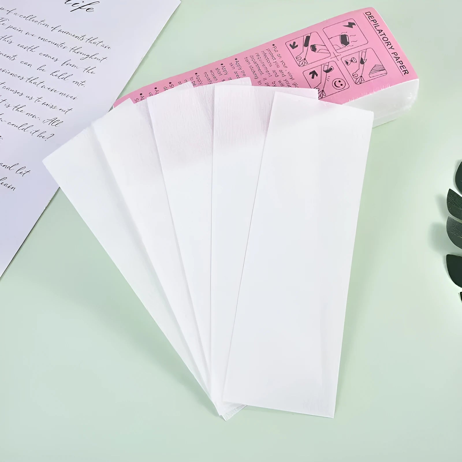 Non-woven fabric hair removal auxiliary paper 50 or 100 pieces for waxing