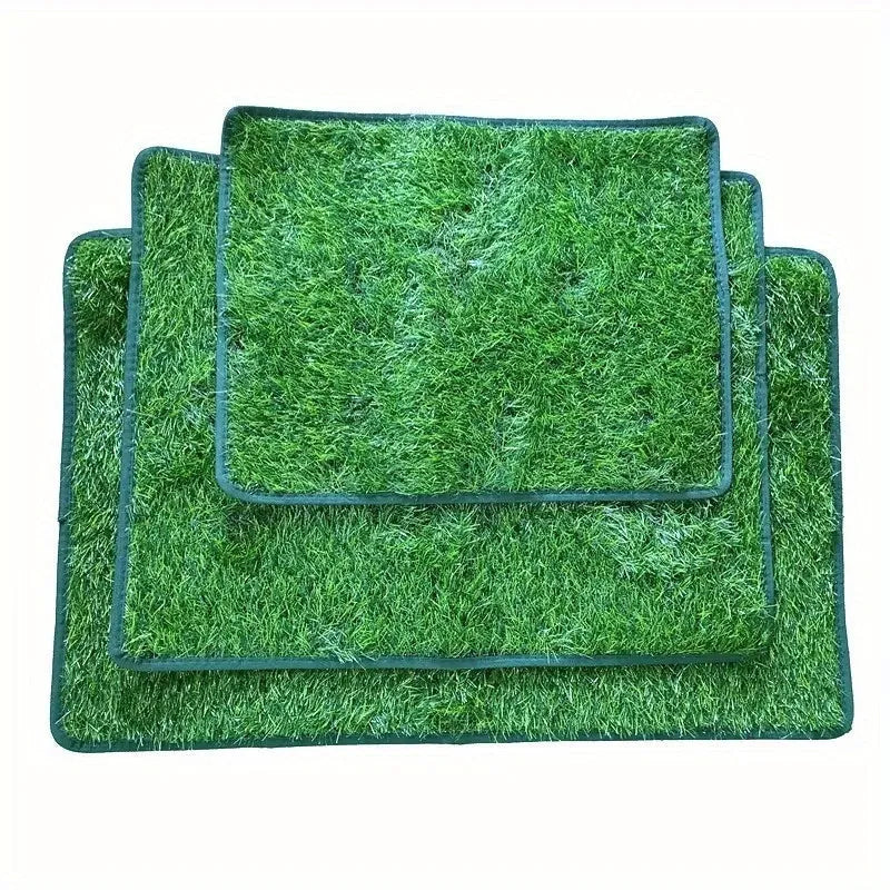 Artificial grass dog and cat toilet training mat in three size options for indoor use