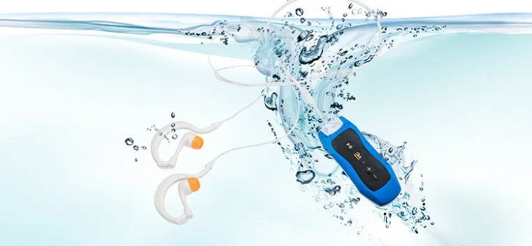 Bluetooth mini headset Mp3 player IPX68 waterproof black