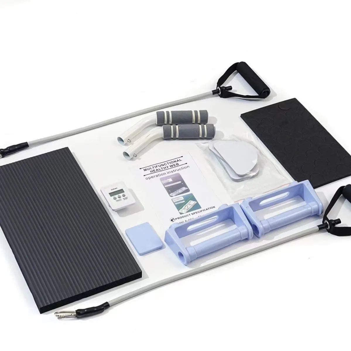 Foldable PP belly panel board in black, pink and purple colour options for portable abdominal training