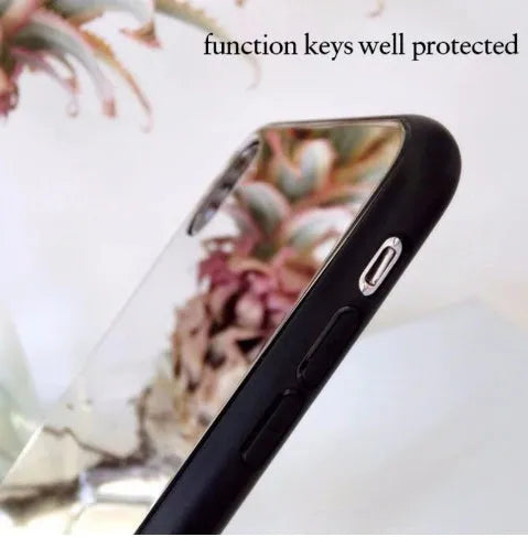 Black mirror iPhone case for iPhone X and iPhone 7/8 Plus models with TPU and PC construction