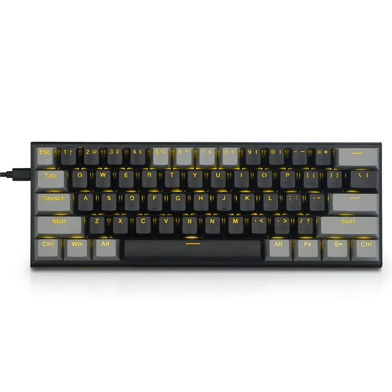 Z11 mechanical keyboard with aluminium alloy frame, black and grey keycaps, monochrome lighting